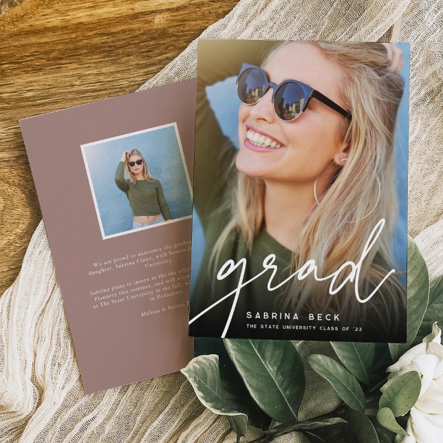 Scripted Grad | Photo Graduation Announcement (Creator Uploaded)