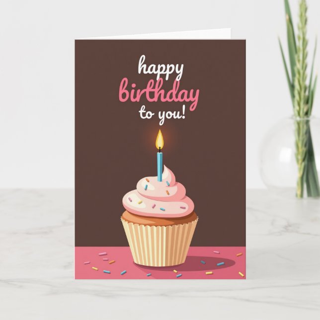 Scripted Greeting Birthday Card (Front)