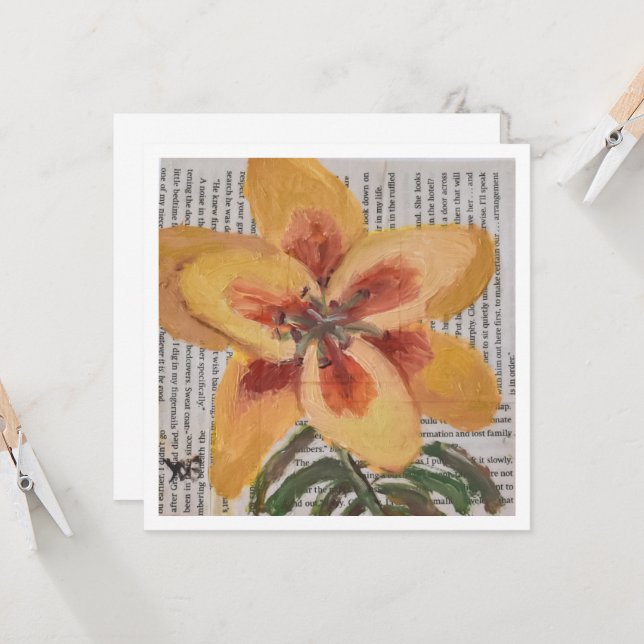 Scripted Lily Card (Front/Back In Situ)