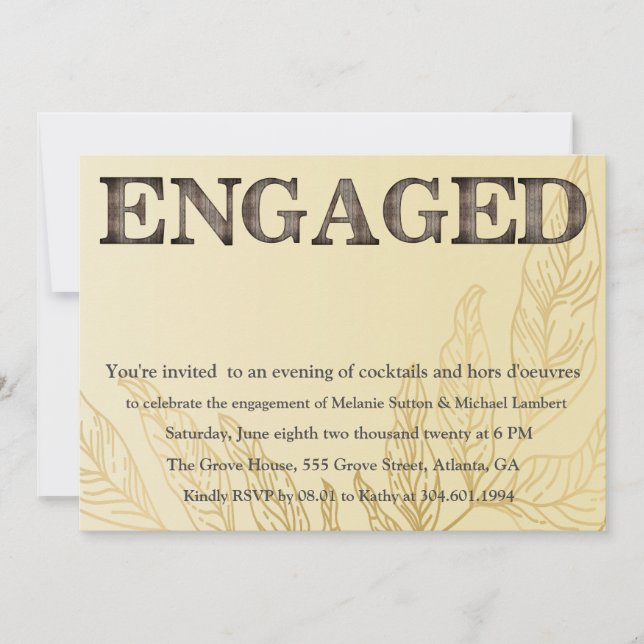 Scripted Love Engagement announcement (Front)