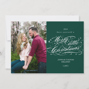Scripted Merry Little Christmas Holiday Card