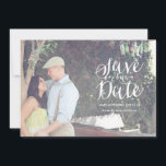 Scripted Save-The-Date Photo Card Announcement<br><div class="desc">Announce your big day with this modern,  yet classic,  save-the-date photo card.</div>
