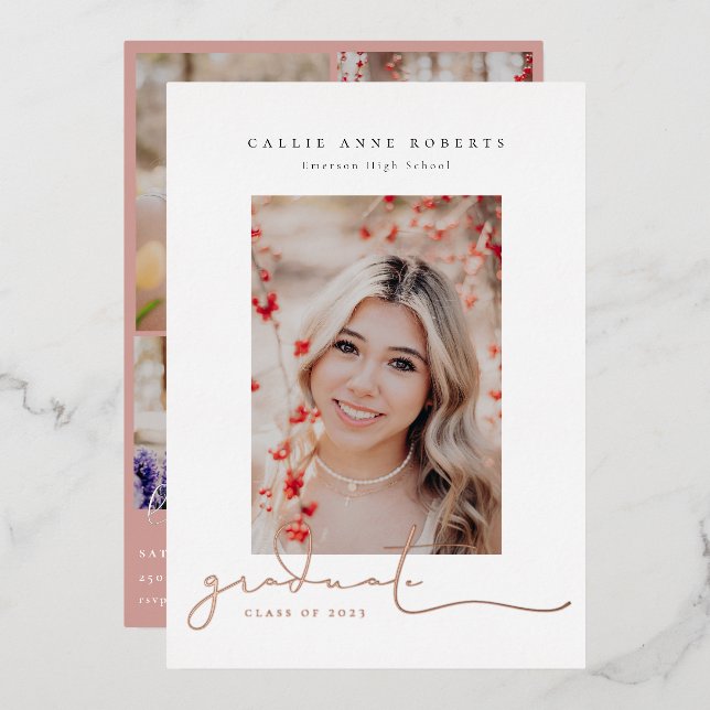 Scripted Snapshots Photo Graduation (Front/Back)