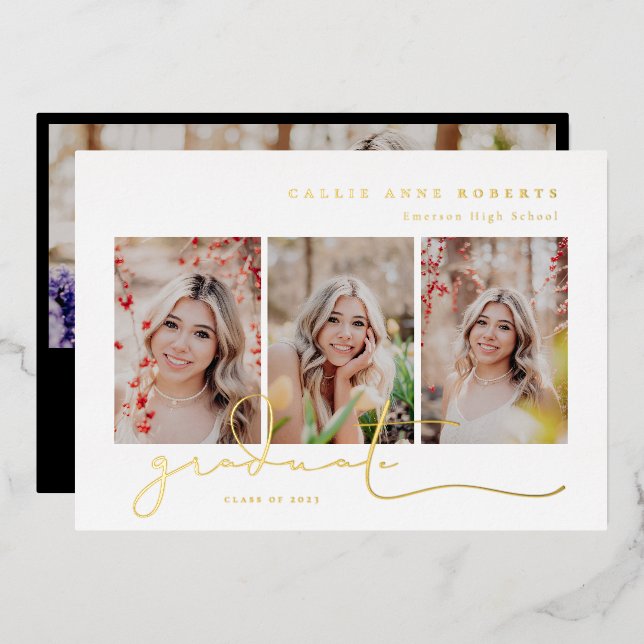 Scripted Snapshots Photo Graduation (Front/Back)