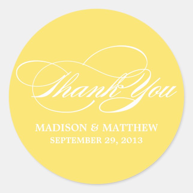 SCRIPTED | WEDDING THANK YOU FAVOR LABEL (Front)
