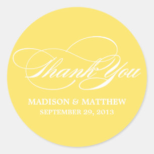 SCRIPTED   WEDDING THANK YOU FAVOR LABEL