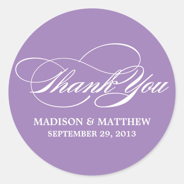 SCRIPTED | WEDDING THANK YOU FAVOR LABEL (Front)