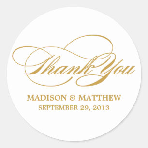 SCRIPTED   WEDDING THANK YOU FAVOR LABEL