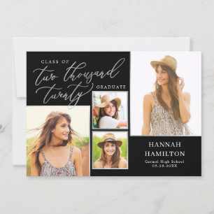 Scripted Year Editable Colour Graduation Invitatio Announcement