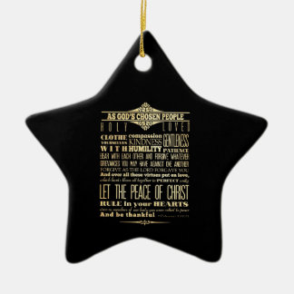 Scriptural Bible Verse - Colossians 3:12-13 Ceramic Ornament