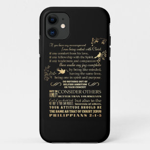 Scriptural Bible Verse - Philippians 2: 1-5 iPhone 11 Case