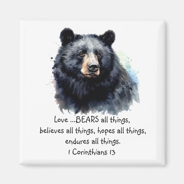 Scripture 1 Corinthians 13:4 Love is Magnet (Front)