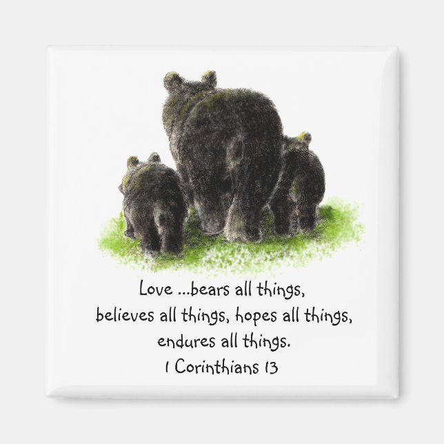 Scripture 1 Corinthians 13:4 Love is Magnet (Front)