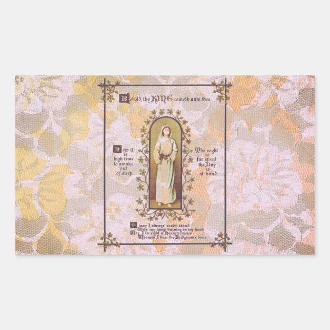 Scripture And Nun Rectangular Sticker (Front)