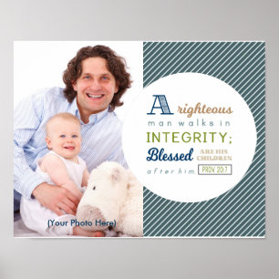 Scripture and Photo Father's Day Poster