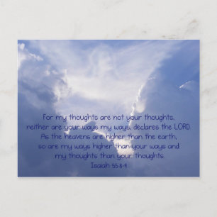 Scripture, Angel Image,  Isaiah 55:8,9, Postcard