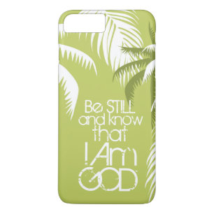 Scripture Be Still and Know I Am God Palm Trees iPhone 8 Plus/7 Plus Case
