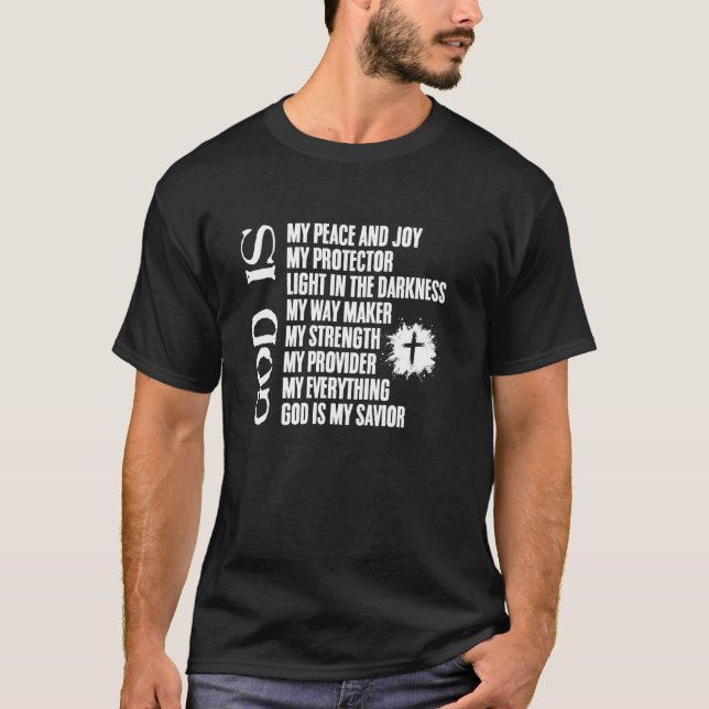 Scripture Bible Verse Religious Saying Catholic Ch T-Shirt (Front)