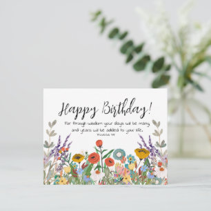 Scripture Birthday Greeting Card Proverbs 9:11
