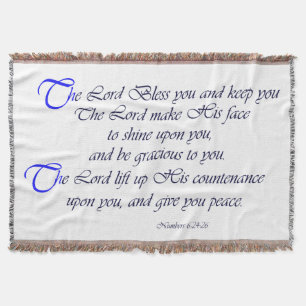 Scripture Blessing Throw Blanket