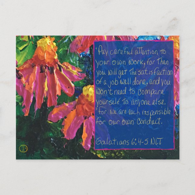Scripture Card Galatians 6:4-5 (Front)