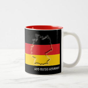 Scripture Customised GERMANY FLAG MAP  Black Two-Tone Coffee Mug