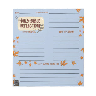 Scripture Daily Reflection Notepad Blue