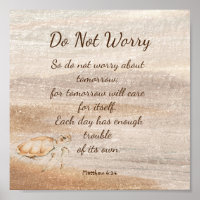 Scripture Do Not Worry Sea Turtle Ocean Quote