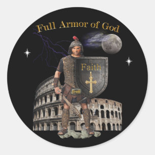 Scripture Full Armour of GOD Classic Round Sticker