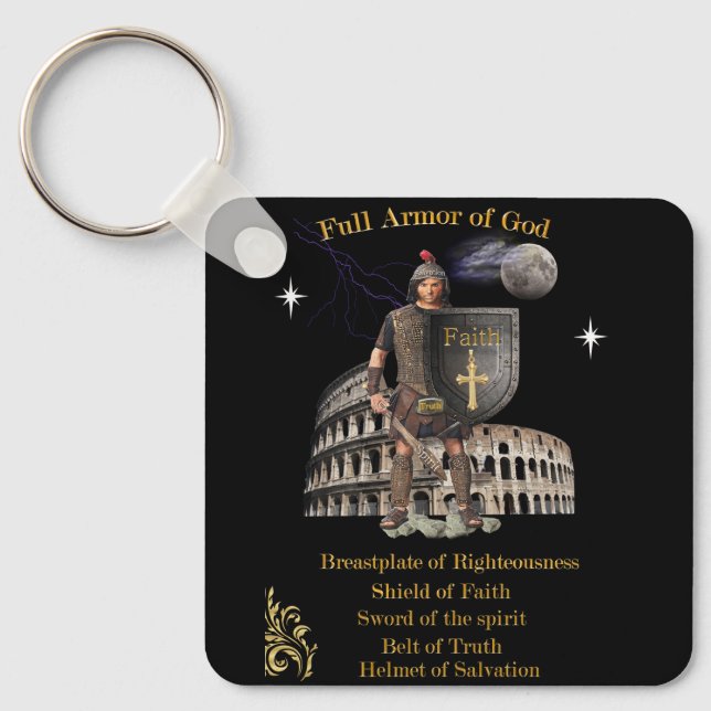 Scripture Full Armour of GOD Key Ring (Front)