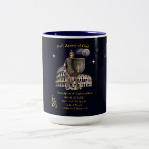 Scripture Full Armour of GOD Two-Tone Coffee Mug