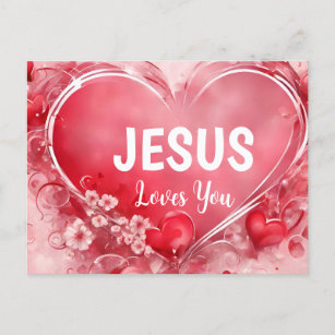 Scripture Greeting Post Card Jesus Loves You 3
