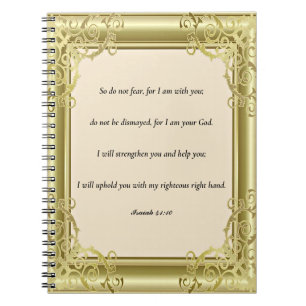 Scripture, Isaiah 41:10 Notebook