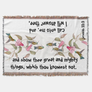 Scripture Jeremiah 33:3 Throw Blanket