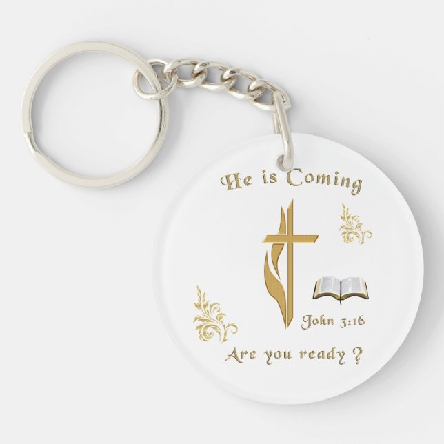 Scripture John 3:16 Key Ring (Front)