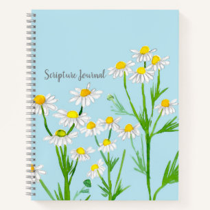 Scripture Journal Bible Study Chamomile Flowers