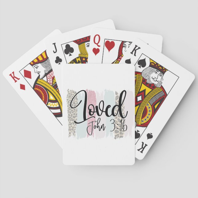 Scripture Loved John 3:16  Playing Cards (Back)