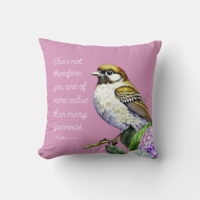 Scripture Matthew 10:31 Cushion (Front)