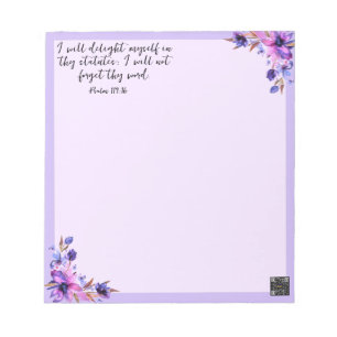 Scripture Notepad Lilac