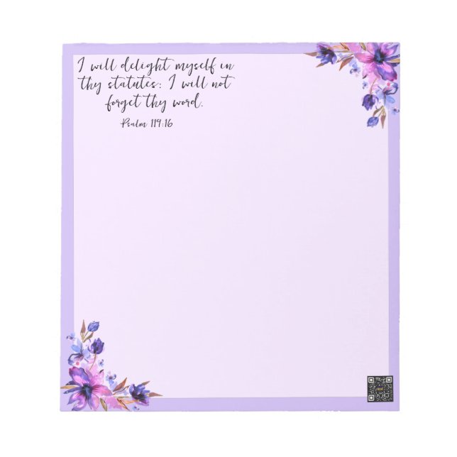 Scripture Notepad Lilac (Front)