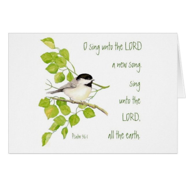Scripture, O Sing Unto the Lord, Music Bird (Front Horizontal)