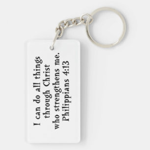 scripture Philippians 4:13 Key Ring