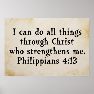 scripture philippians 4:13 poster