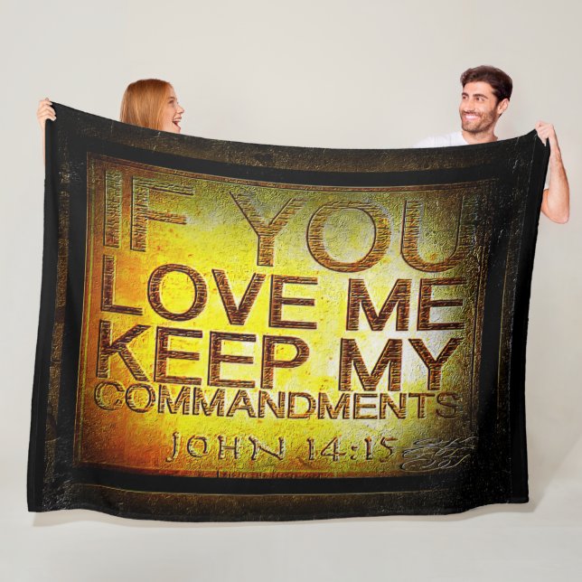 Scripture Pictures 17 Fleece Blanket (In Situ)