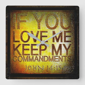 Scripture Pictures 17 Square Wall Clock