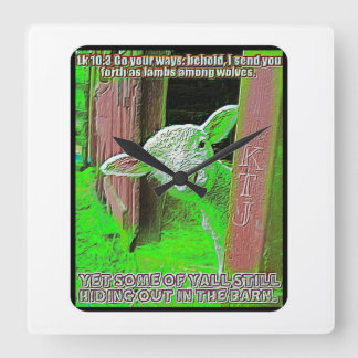 Scripture Pictures 18 Square Wall Clock