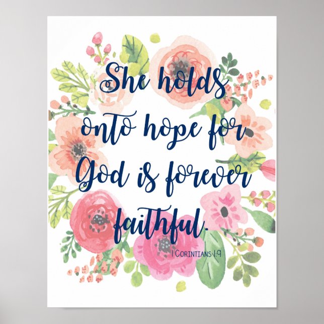 Scripture Print - Inspirational - "Hopeful" (Front)