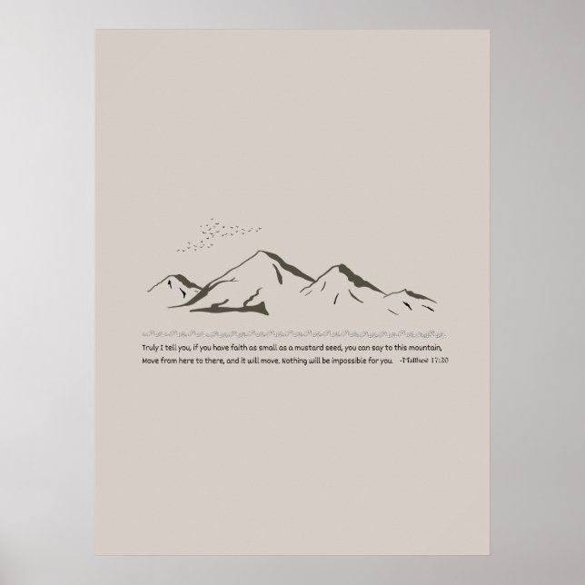 Scripture Prints Faith That Move Mountain (Front)