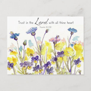 Scripture Proverbs Trust in the Lord Honeybees Postcard