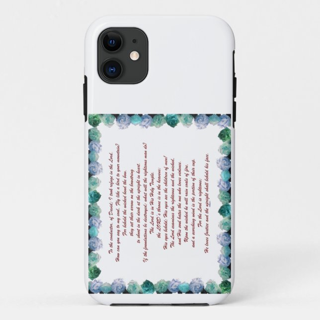 Scripture, Psalm 11, Bible Verse, Case-Mate iPhone Case (Back)